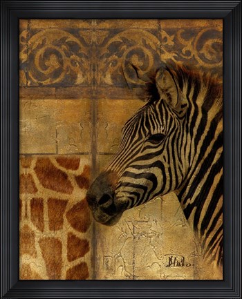 Framed Elegant Safari I (Zebra) Print