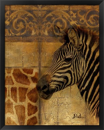 Framed Elegant Safari I (Zebra) Print