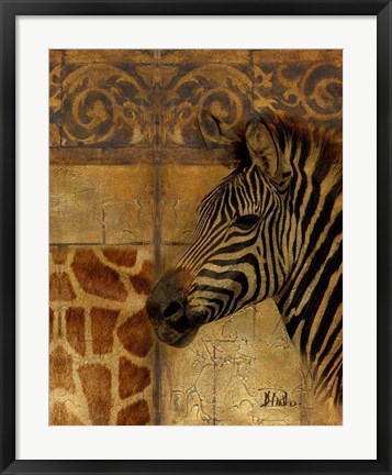 Framed Elegant Safari I (Zebra) Print