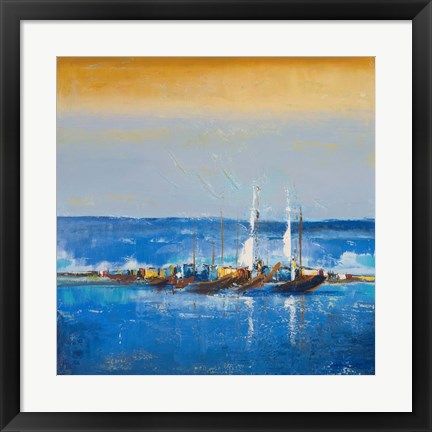 Framed Blue Ocean I Print