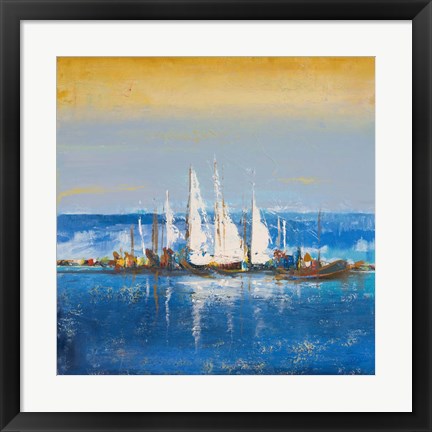 Framed Blue Ocean II Print