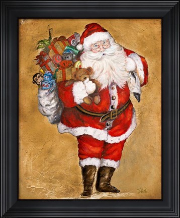 Framed Jolly Night on Gold Print