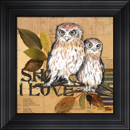 Framed Little Owls II Print