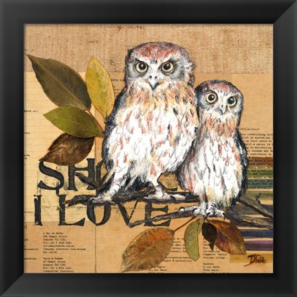 Framed Little Owls II Print