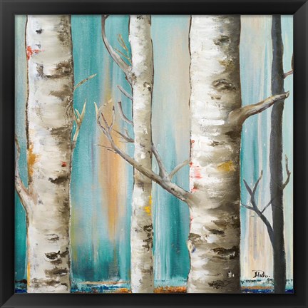 Framed Birch Forest I Print