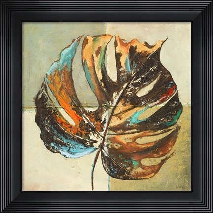 Framed Contemporary Leaves I Print