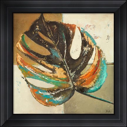 Framed Contemporary Leaves II Print