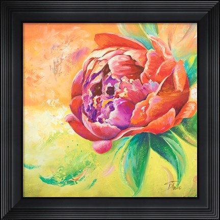 Framed Beautiful Bouquet of Peonies II Print