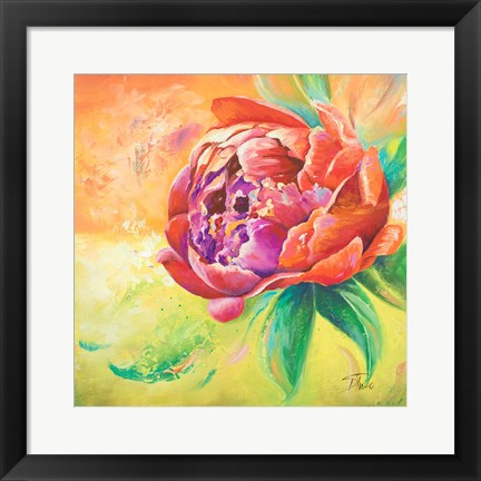 Framed Beautiful Bouquet of Peonies II Print