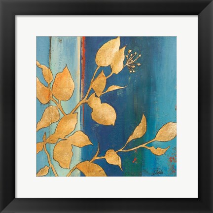 Framed Golden Blue I Print