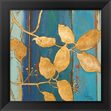 Framed Golden Blue II Print