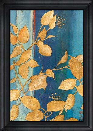 Framed Golden Blue Print