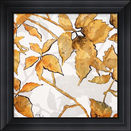 Framed Gold Shadows I Print