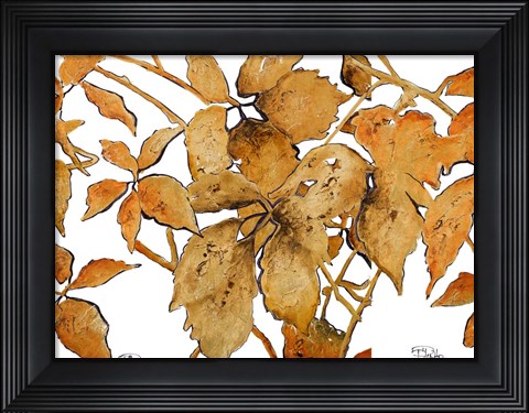 Framed Gold Shadows II Print