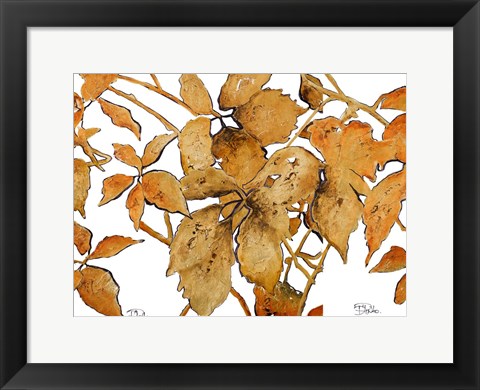 Framed Gold Shadows II Print