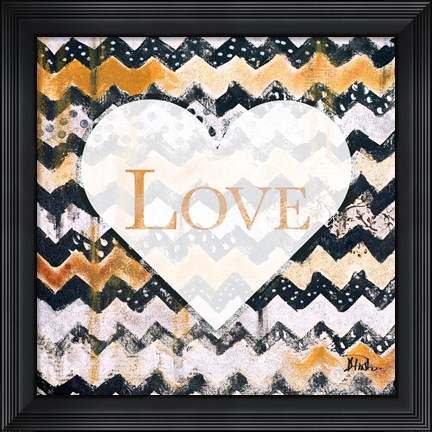 Framed Love Zig Zag Print