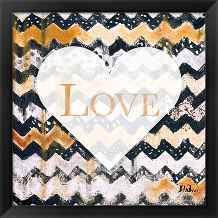 Framed Love Zig Zag Print