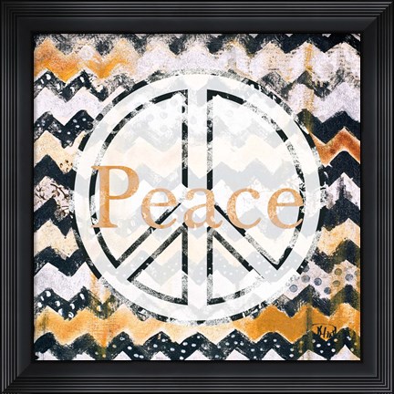 Framed Peace Zig Zag Print
