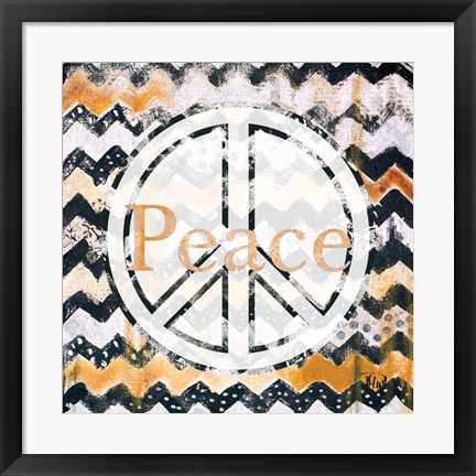 Framed Peace Zig Zag Print