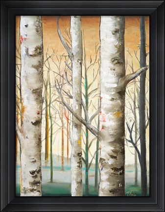 Framed Birch Forest I Print