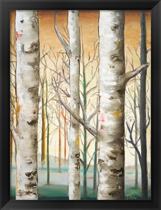 Framed Birch Forest I Print