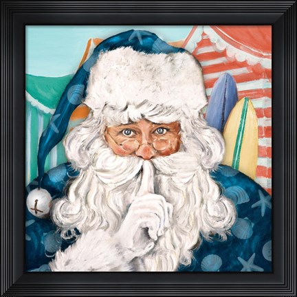 Framed Coastal Secret Santa Print