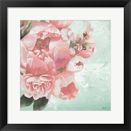 Framed Pink Peonies I Print