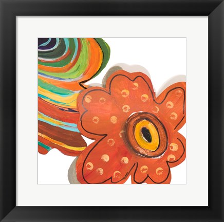 Framed Collage Flowers III Print