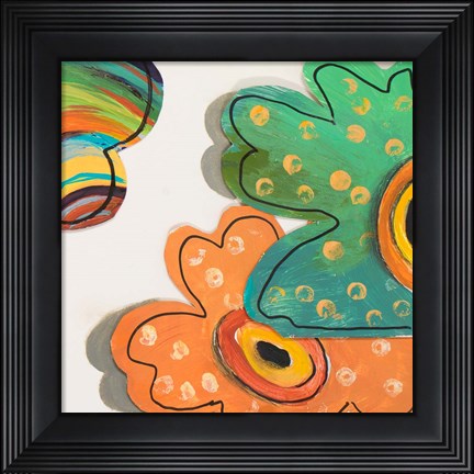 Framed Collage Flowers IV Print