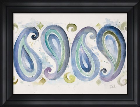 Framed Paisley Design Print