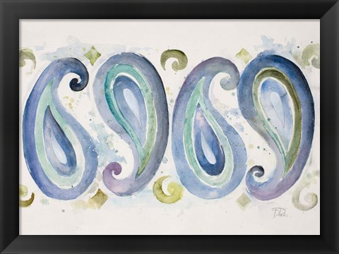 Framed Paisley Design Print