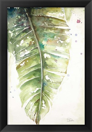 Framed Watercolor Plantain Leaves I Print