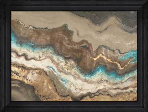 Framed Teal Lava Flow Print