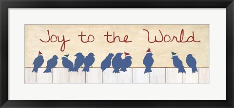 Framed Joy To The World Birds Print