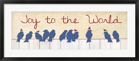 Framed Joy To The World Birds Print