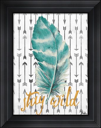 Framed Stay Wild Feather Print