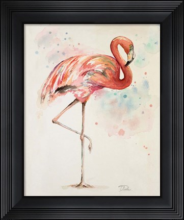 Framed Flamingo II Print