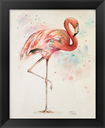 Framed Flamingo II Print