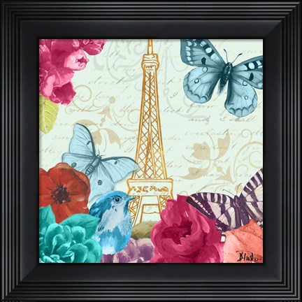 Framed Belles Fleurs a Paris I Print