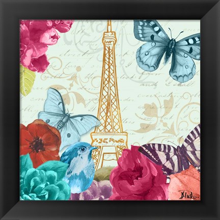 Framed Belles Fleurs a Paris I Print