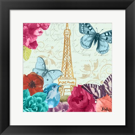 Framed Belles Fleurs a Paris I Print
