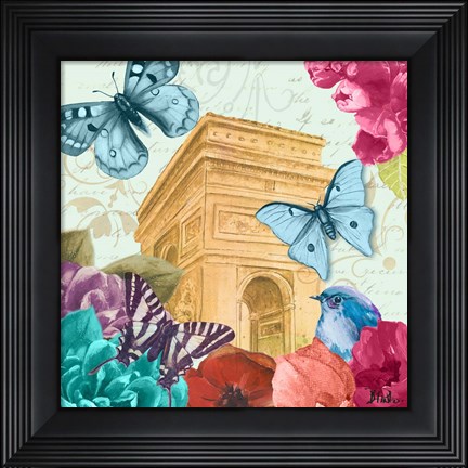 Framed Belles Fleurs a Paris II Print