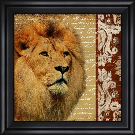 Framed Safari Script I Print