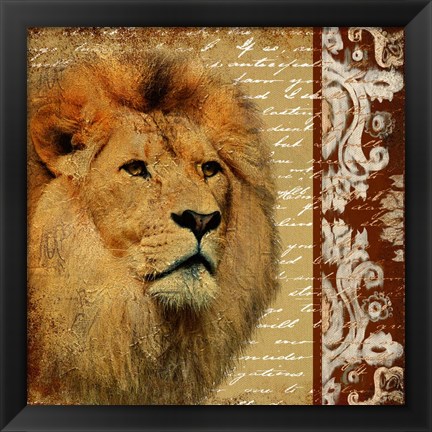 Framed Safari Script I Print