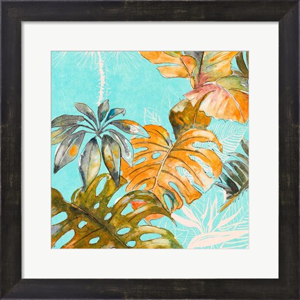 Framed Palma Selvas on Blue I Print
