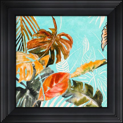 Framed Palma Selvas on Blue II Print