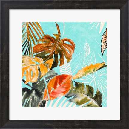 Framed Palma Selvas on Blue II Print