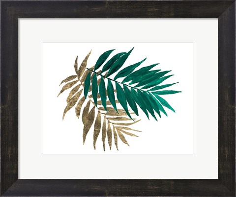 Framed Modern Jungle Leaves II Print