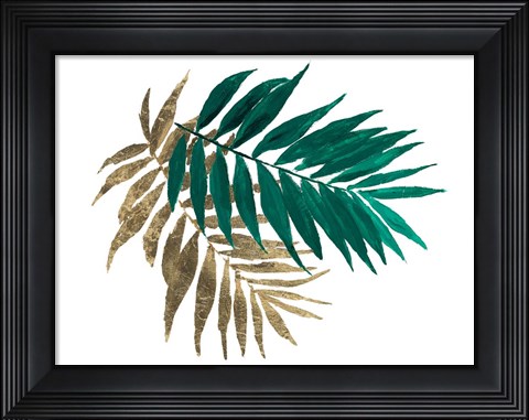 Framed Modern Jungle Leaves II Print