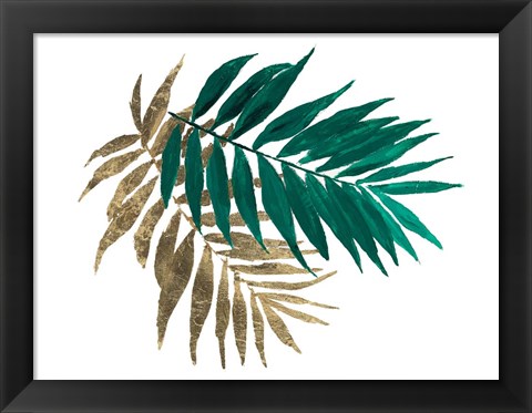 Framed Modern Jungle Leaves II Print